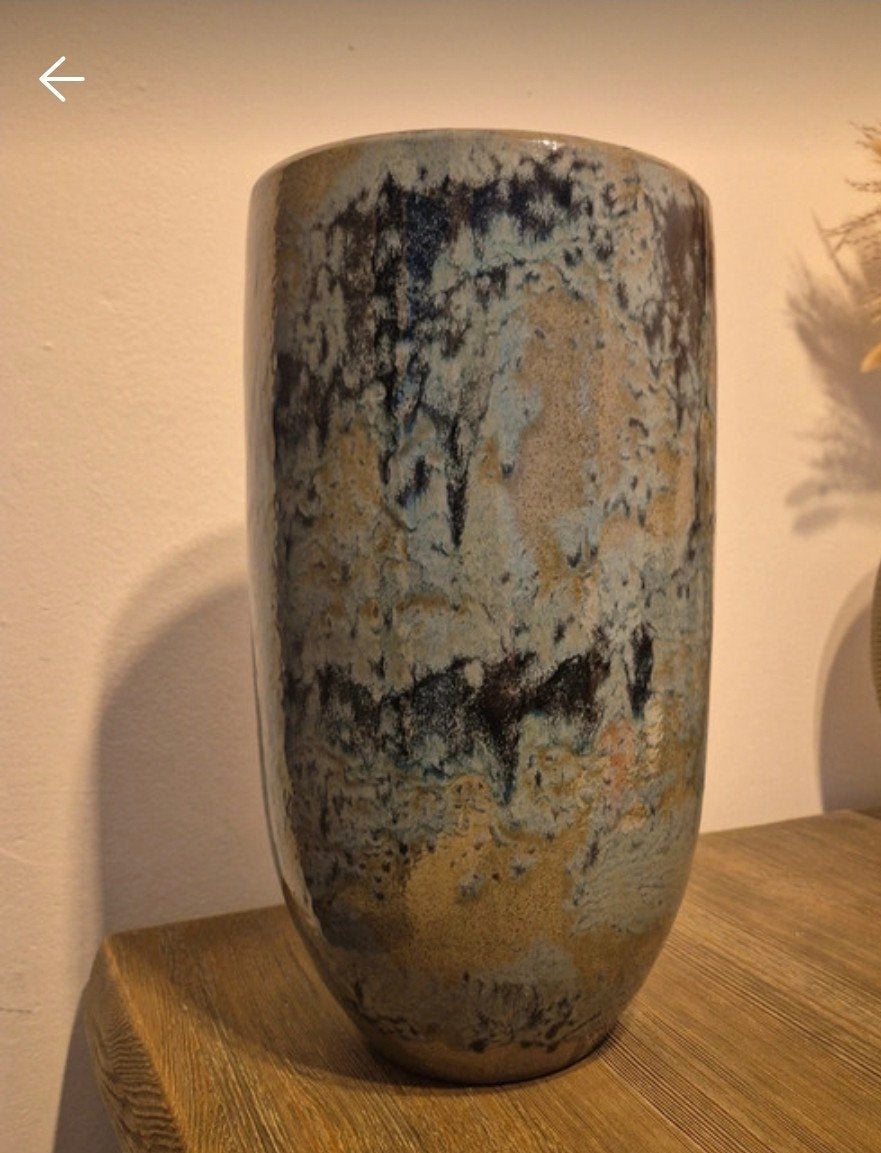 keramische vaas, Huis en Inrichting, Ophalen of Verzenden, Blauw