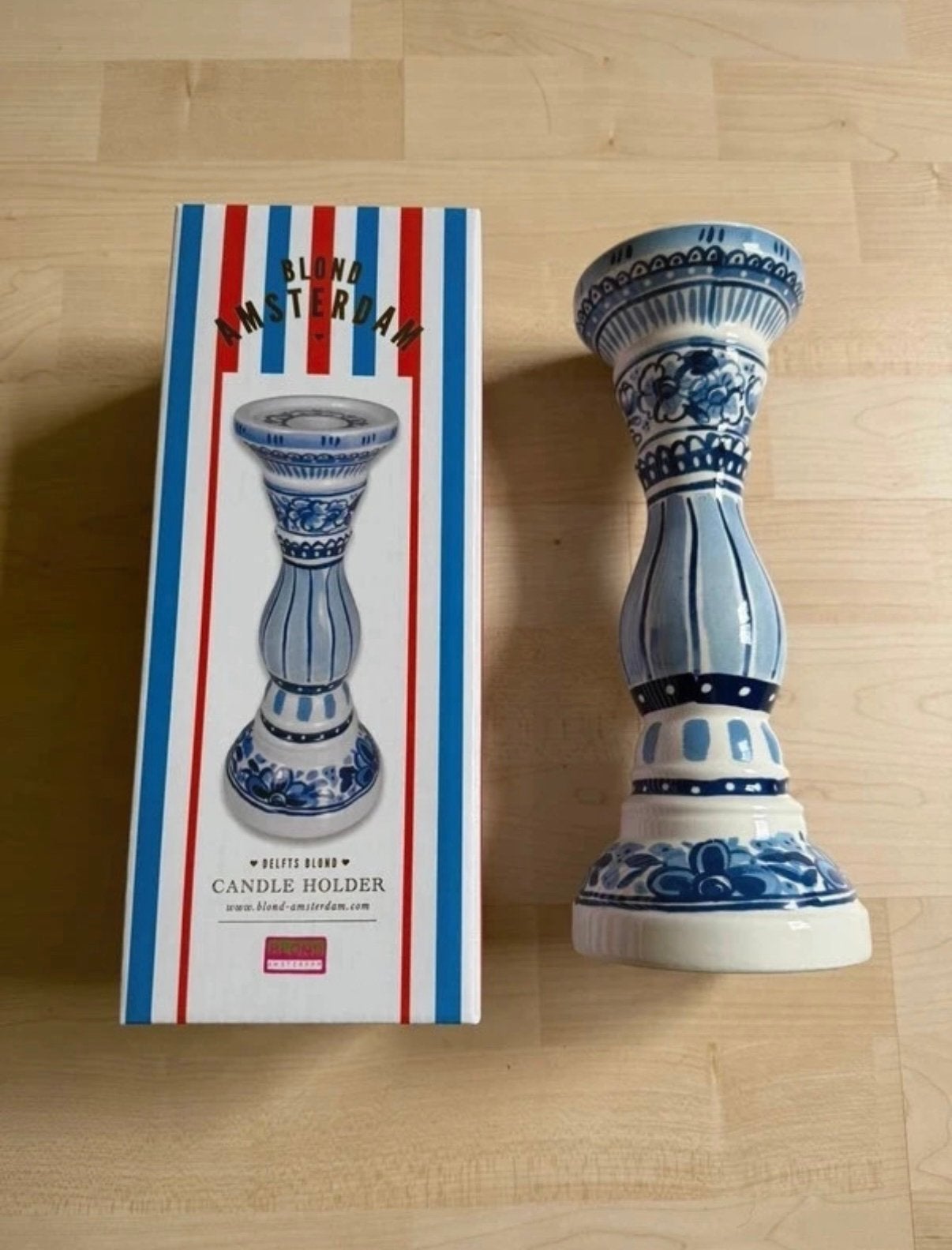 Blond Amsterdam kandelaar, Blauw, Overige merken, Nieuw, Ophalen of Verzenden