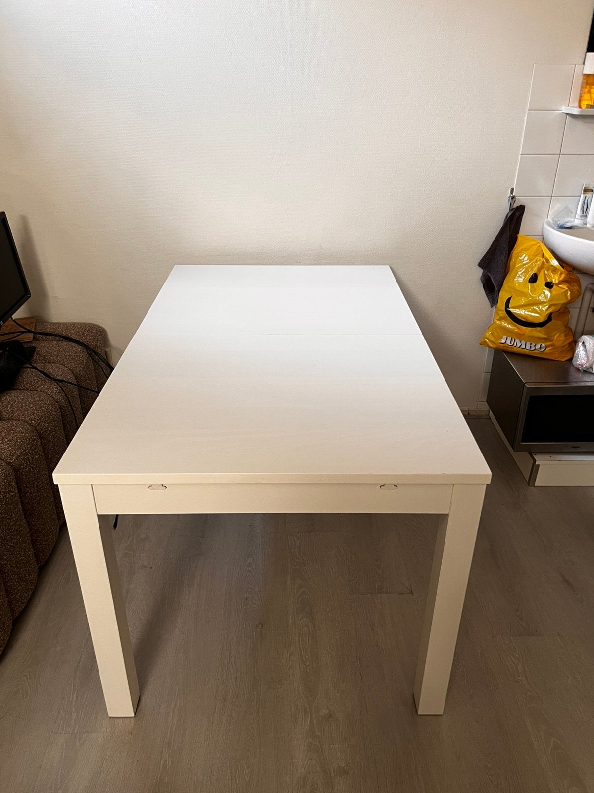 Uitschuifbare eettafel te koop!, Huis en Inrichting, Tafels | Eettafels, Zo goed als nieuw, 50 tot 100 cm, 200 cm of meer, Rechthoekig