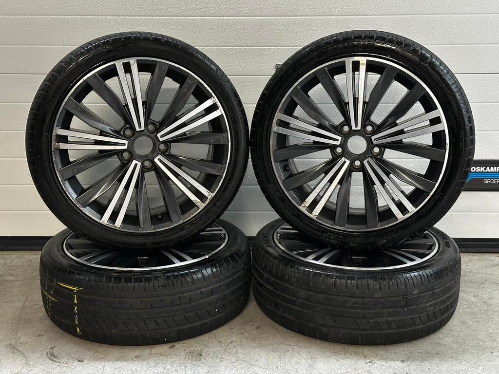 Originele 18 inch 5x112 VW Golf Caddy Velgen & Banden, 18 inch, Gebruikt, Banden en Velgen, Ophalen of Verzenden