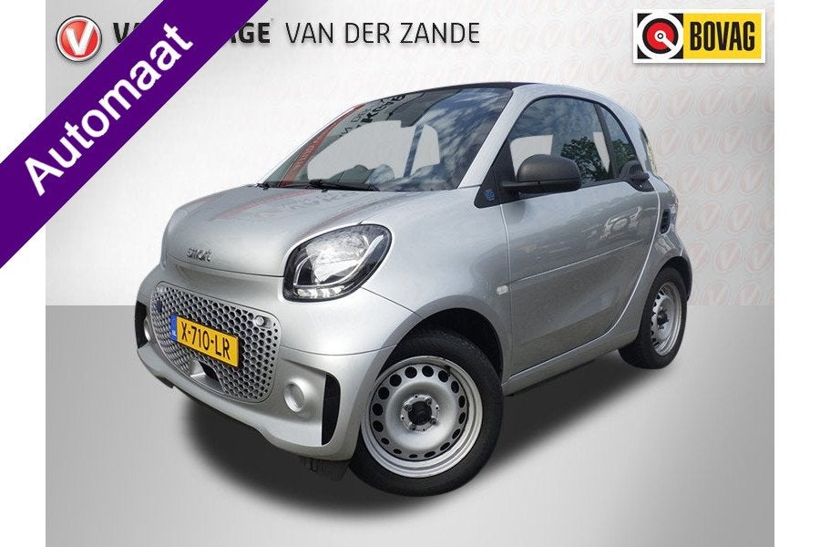 Smart Fortwo EQ Comfort 18 kWh, Airco, Cruise, Stoelverwarmi, Auto's, Smart, Achterwielaandrijving, Zwart, Leder, 2 stoelen