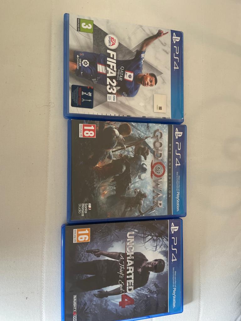 PS4 Games: FIFA 23, God of War, Uncharted 4, Spelcomputers en Games, Gebruikt, 1 speler, Ophalen of Verzenden, Vanaf 3 jaar