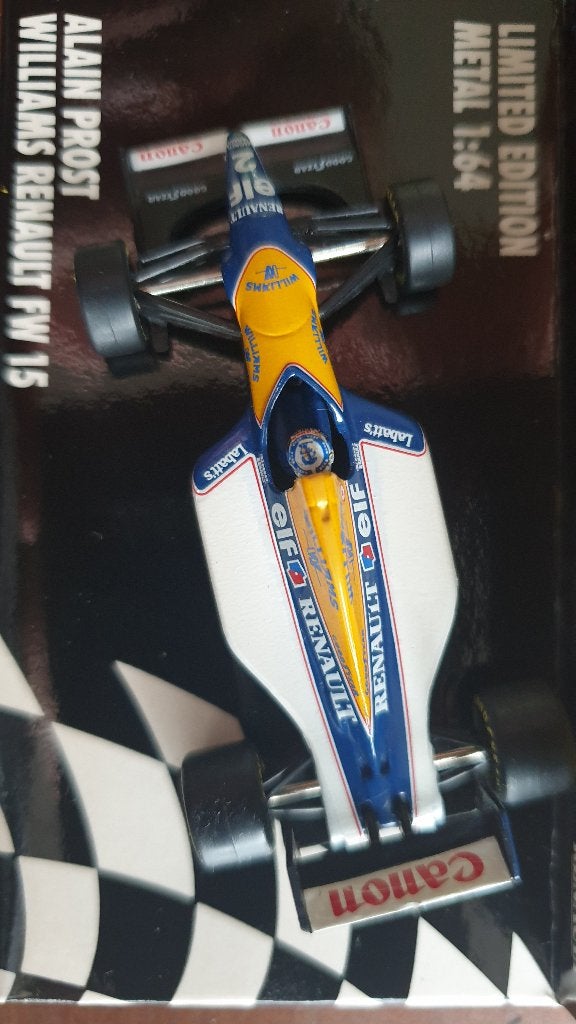 1:64 F1 Alain Prost Williams Renault FW15, Verzenden, Zo goed als nieuw, Auto