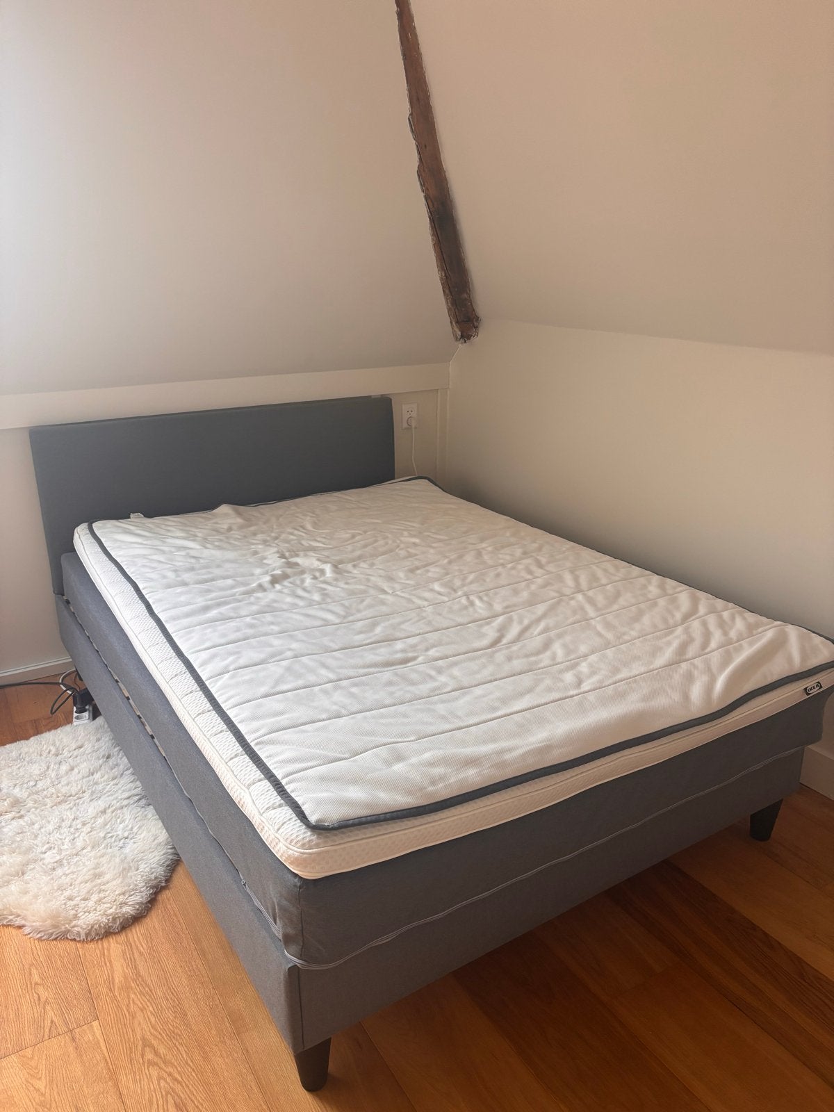IKEA tweepersoonsbed met matras en topper 140x200, Ophalen, Tweepersoons, 140 cm, Zo goed als nieuw