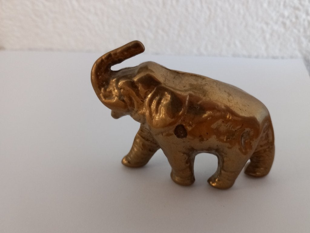 Vintage messing olifant beeld - Retro, Verzamelen, Ophalen of Verzenden, Zo goed als nieuw, Dier