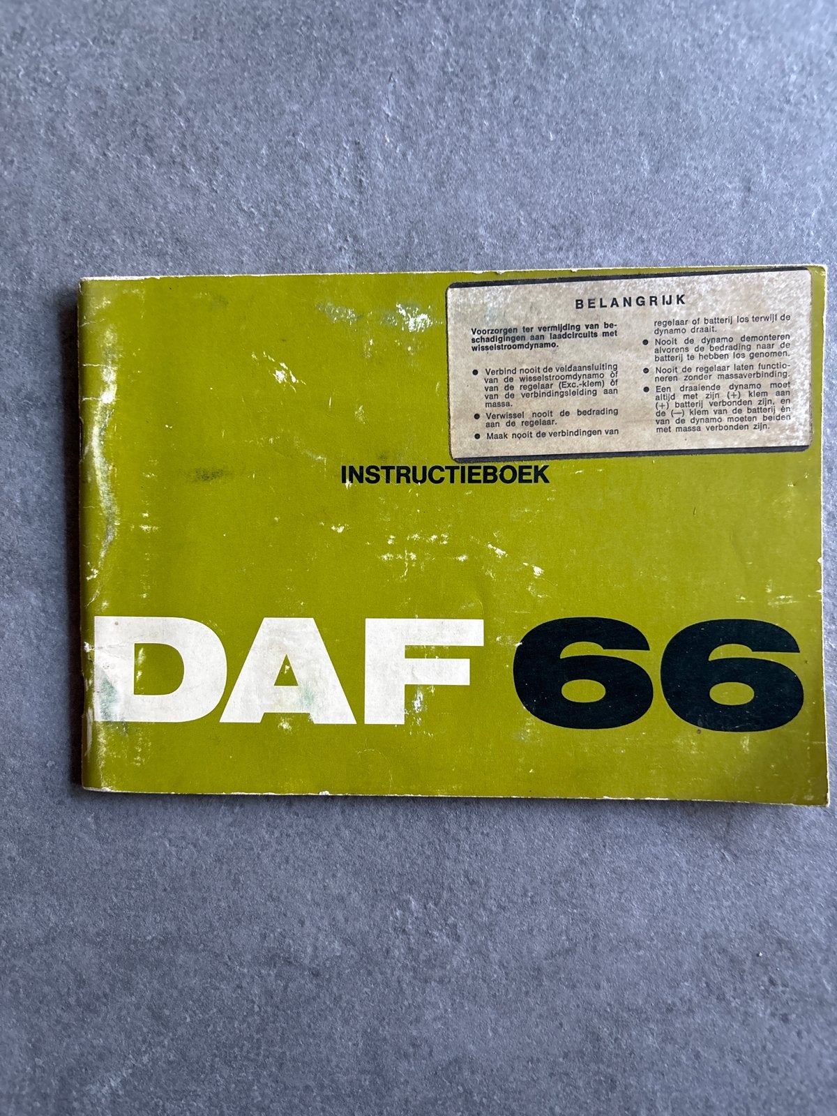 DAF 66 Instructieboek - Origineel en Compleet, Ophalen of Verzenden