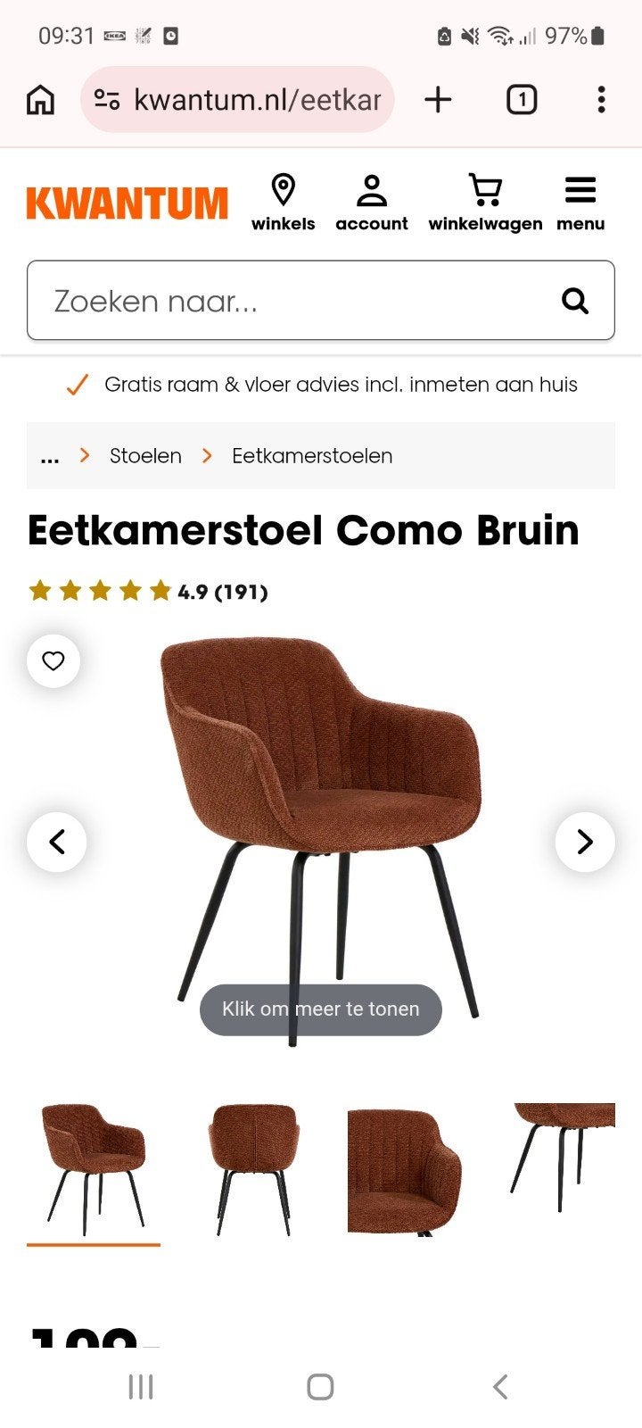 gratis 2 stoelen rib, Ophalen, Gebruikt, Twee, Overige kleuren