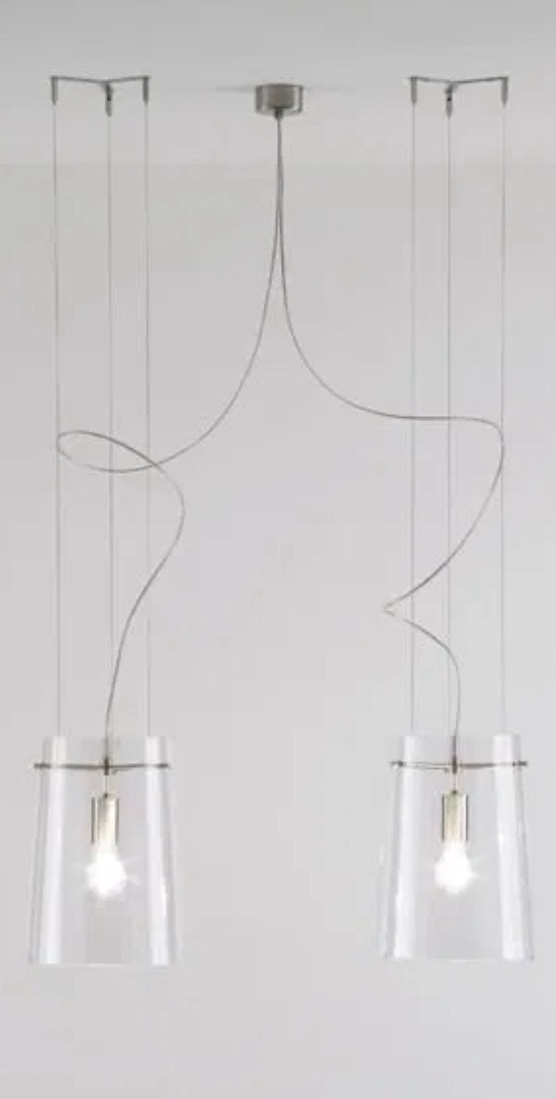 Set van 2 Prandina Sera S1 design hanglampen - Mengotti & Pr, Ophalen, Gebruikt, Glas, E27 (groot)