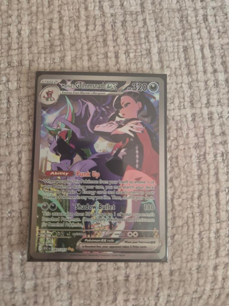 Marnie's Grimmsnarl VMAX EX 287/217 Full Art Pokémon Kaart, Ophalen of Verzenden, Zo goed als nieuw, Losse kaart, Foil