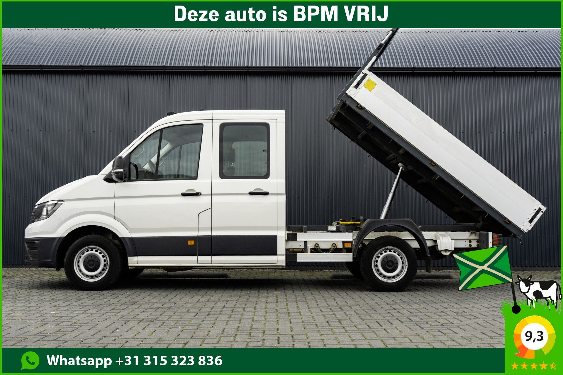 Volkswagen Crafter 35 2.0 TDI | Kipper | DC | 6-Zits | Cruis, Auto's, Bestelauto's, Voorwielaandrijving, Gebruikt, 4 cilinders