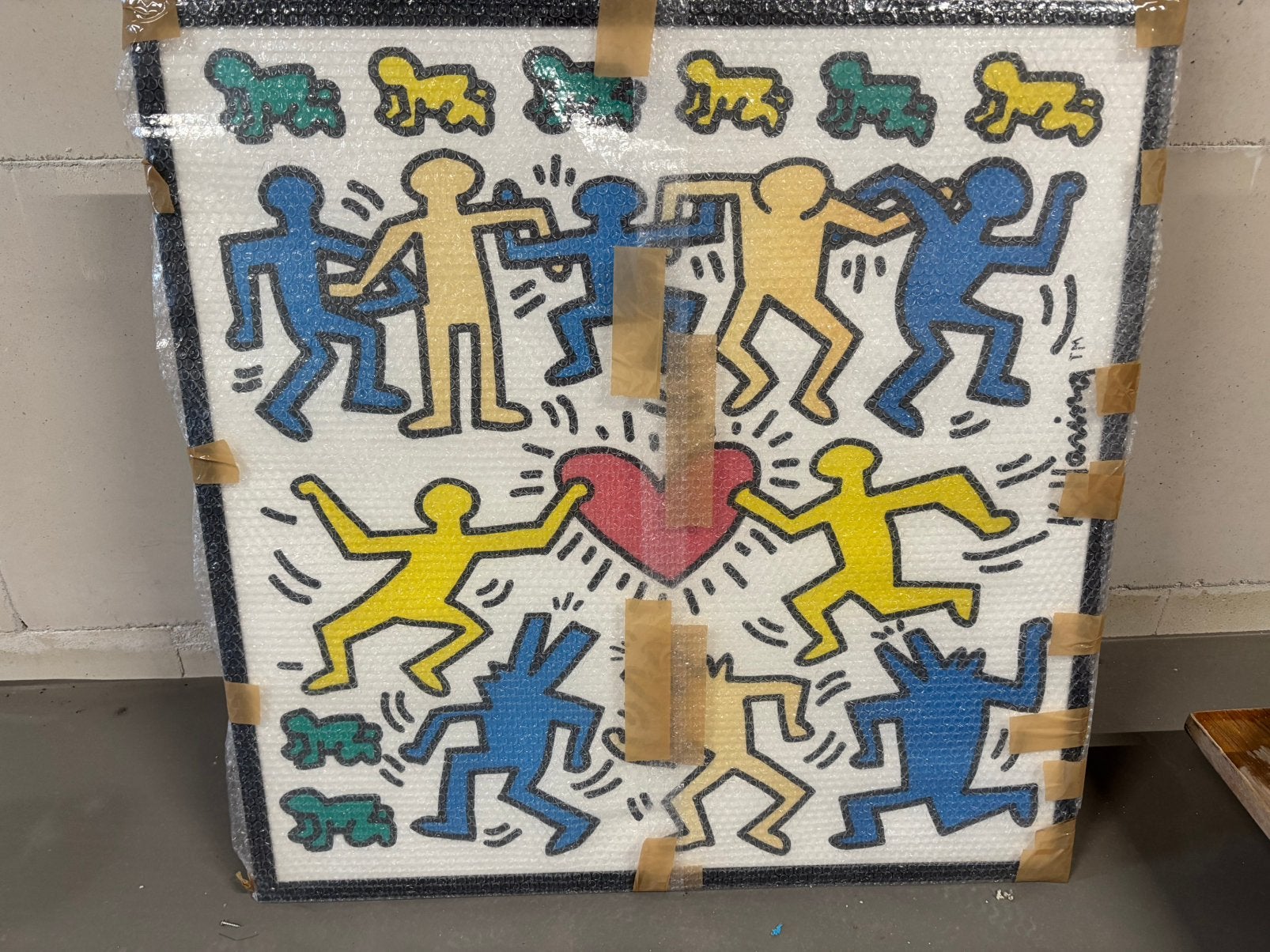 Keith Haring print in lijst, Antiek en Kunst, Ophalen
