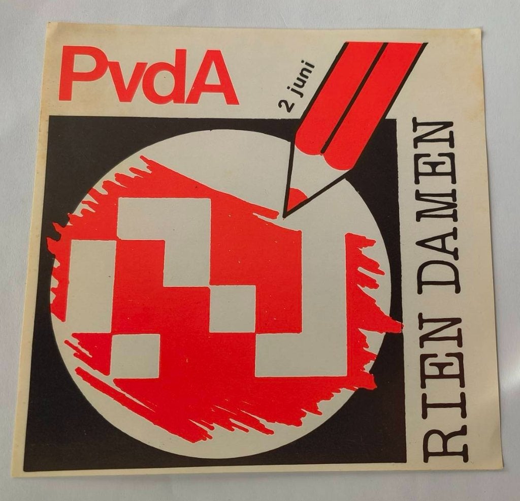 Sticker PVDA Rien Damen, Verzamelen, Stickers, Ophalen of Verzenden, Zo goed als nieuw, Bedrijf of Vereniging