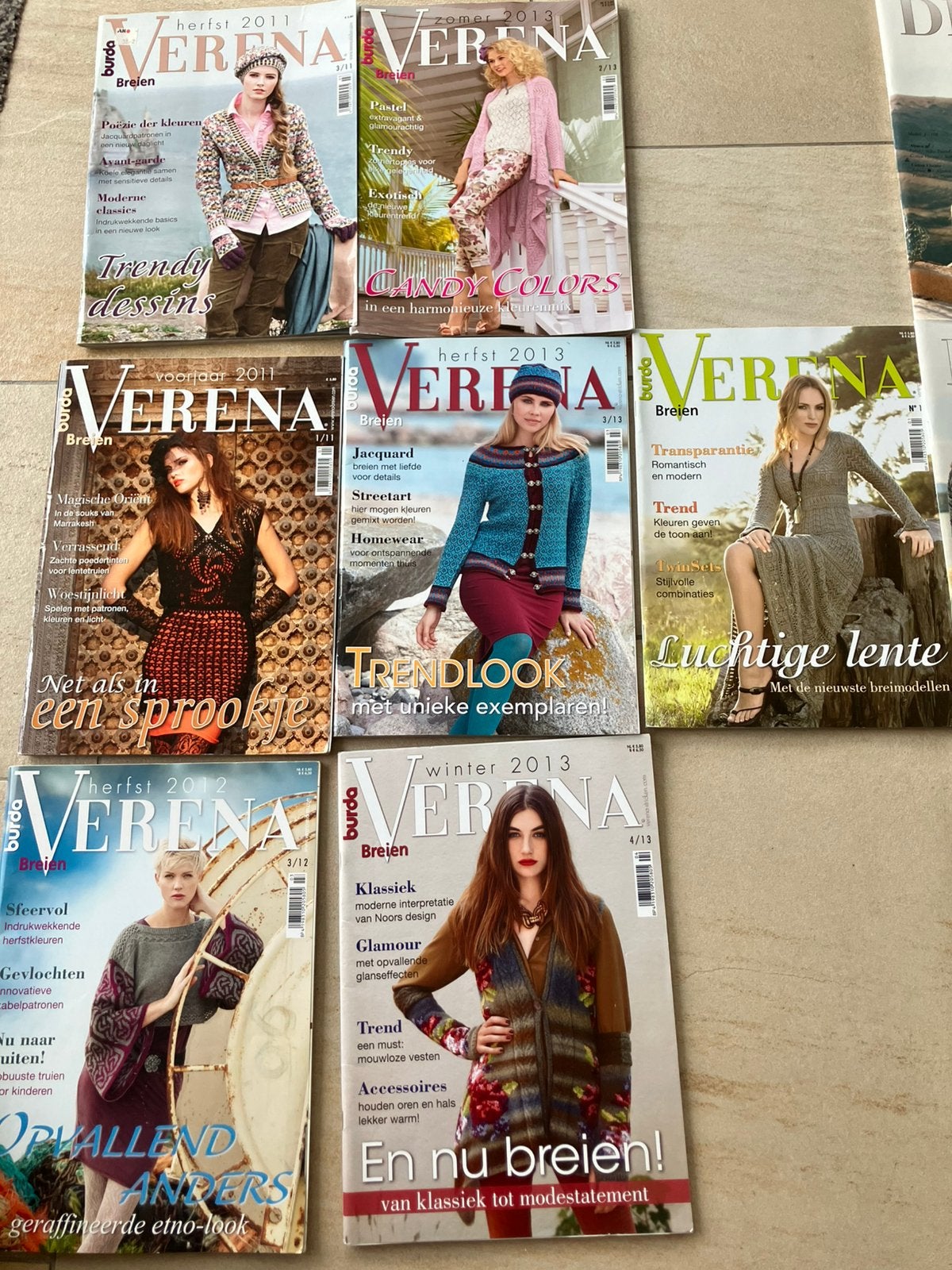 breiboeken: 7x Burda Verena en 9x Drops, Ophalen of Verzenden, Zo goed als nieuw, Breien of Haken, Patroon of Boek