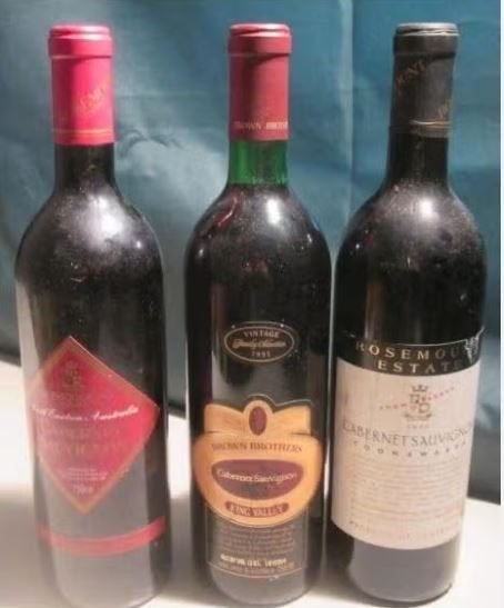 3 Rode Australische Wijnen van 1990 en 1991, Verzamelen, Overige gebieden, Ophalen of Verzenden, Zo goed als nieuw, Rode wijn