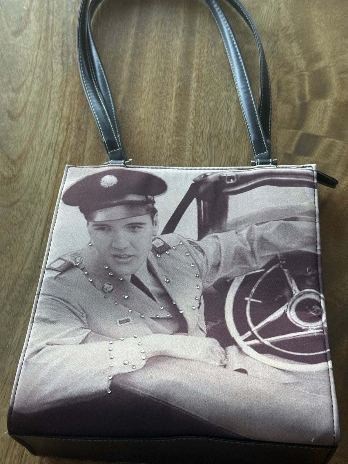 Elvis Presley handtas met studs, Ophalen of Verzenden, Nieuw, Zwart, Handtas