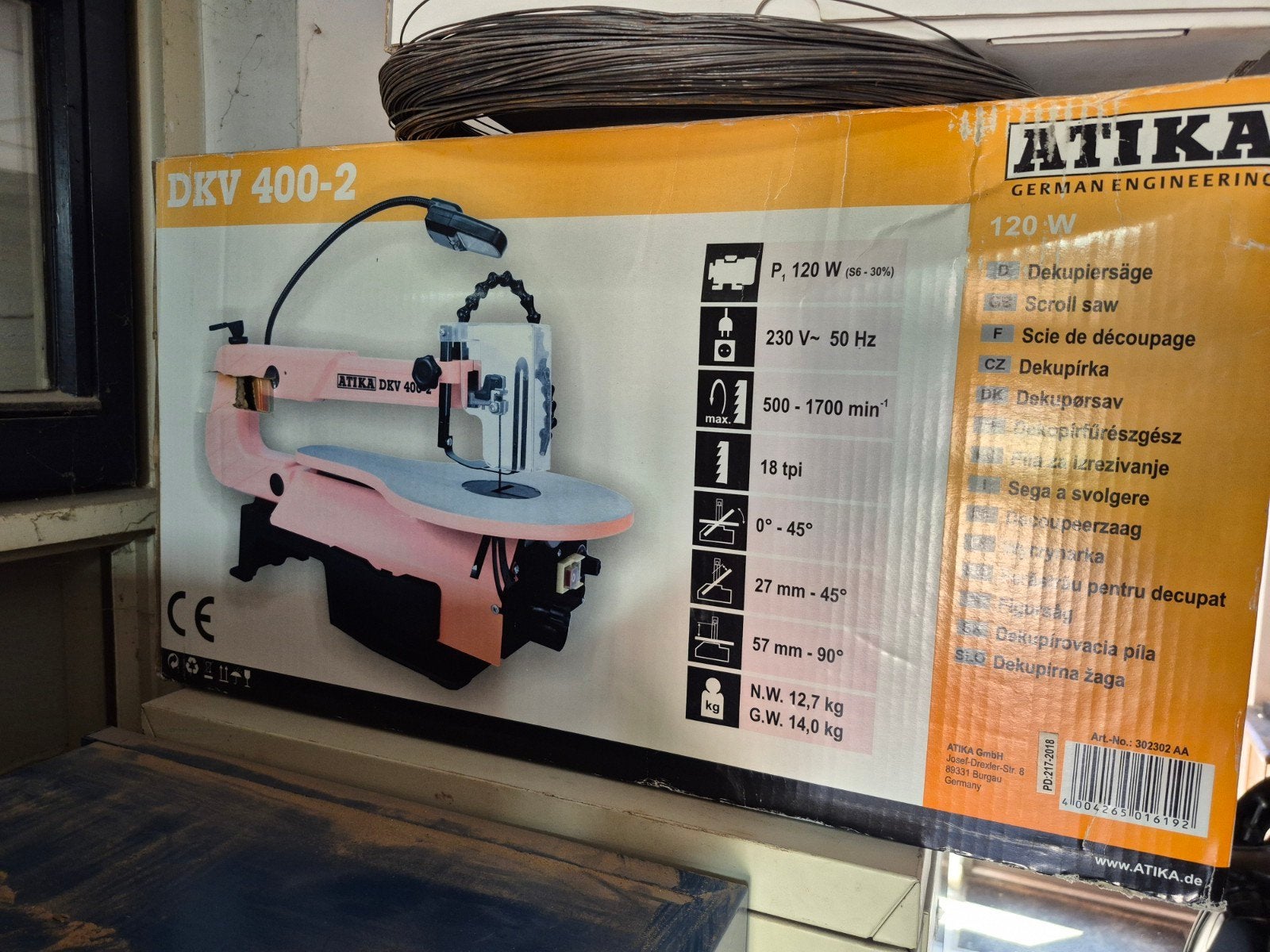 Atika DKV 400-2 Figuurzaag - Nieuw in doos, Ophalen, 30 tot 70 mm, Figuurzaag, Minder dan 600 watt