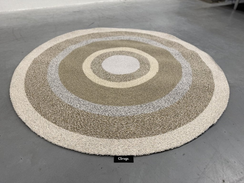 Nieuw Csrugs Circular Vloerkleed Wol Design Tapijt Rond D160, Crème, Csrugs, 150 tot 200 cm, Rond