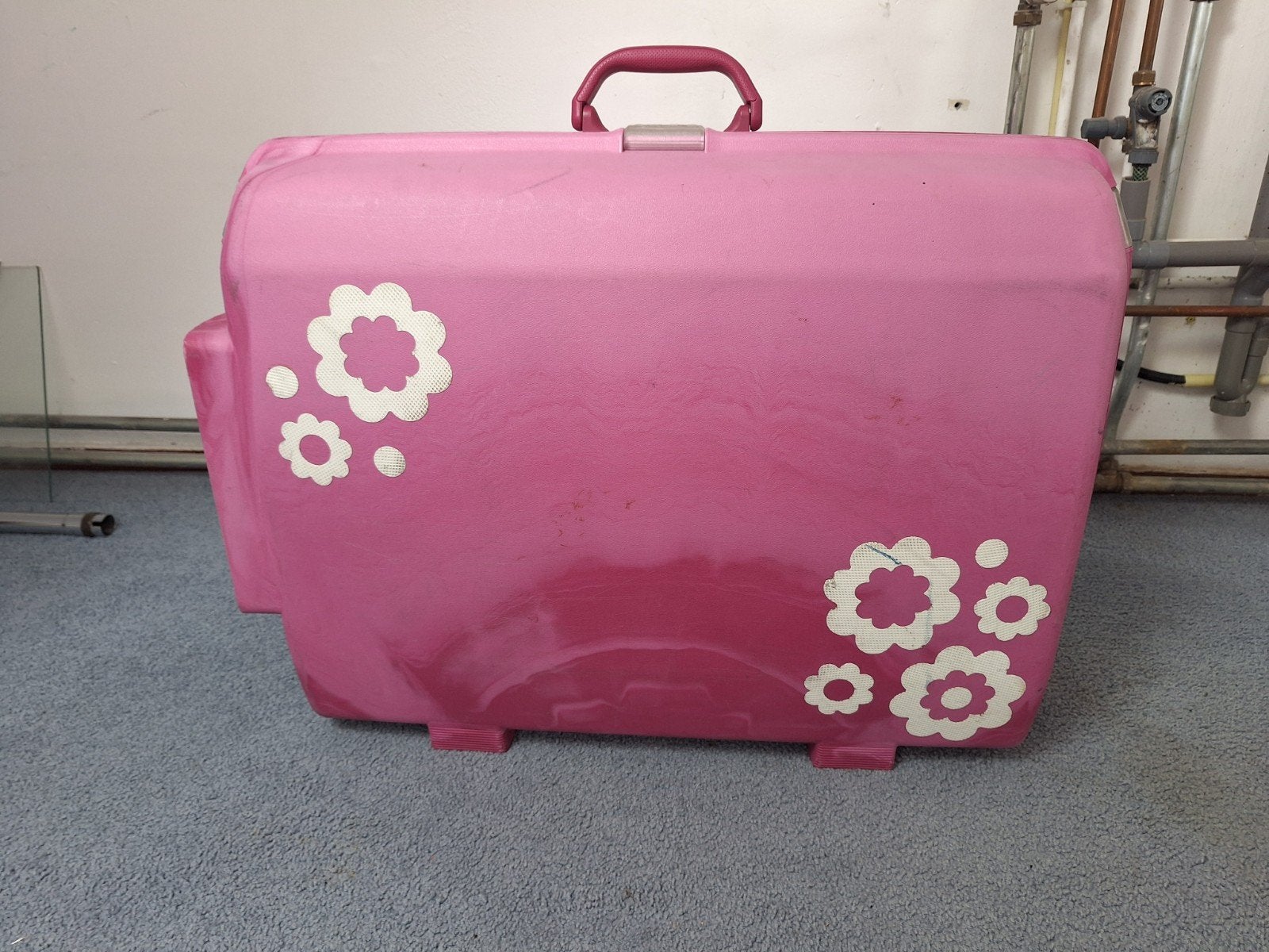Samsonite koffer roze, Gebruikt, Hard kunststof, 70 cm of meer, Wieltjes
