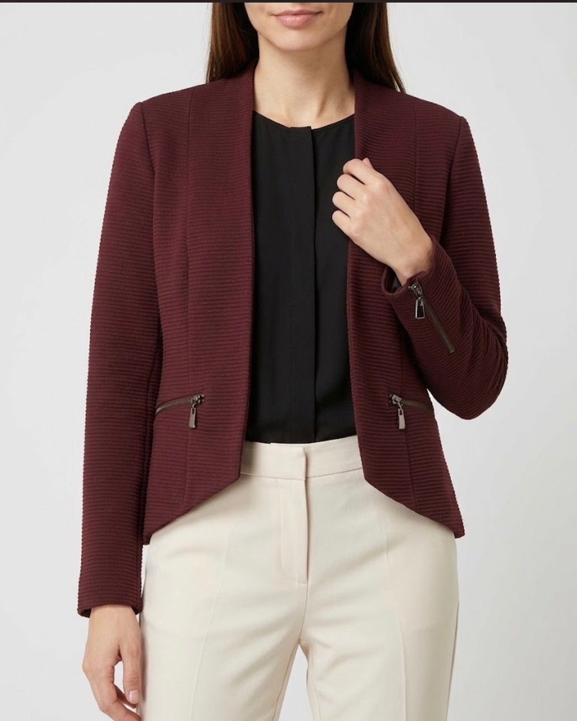 Vero Moda blazer in bordeauxrood - Maat M (38), Maat 38/40 (M), Ophalen of Verzenden, Zo goed als nieuw, Jasje