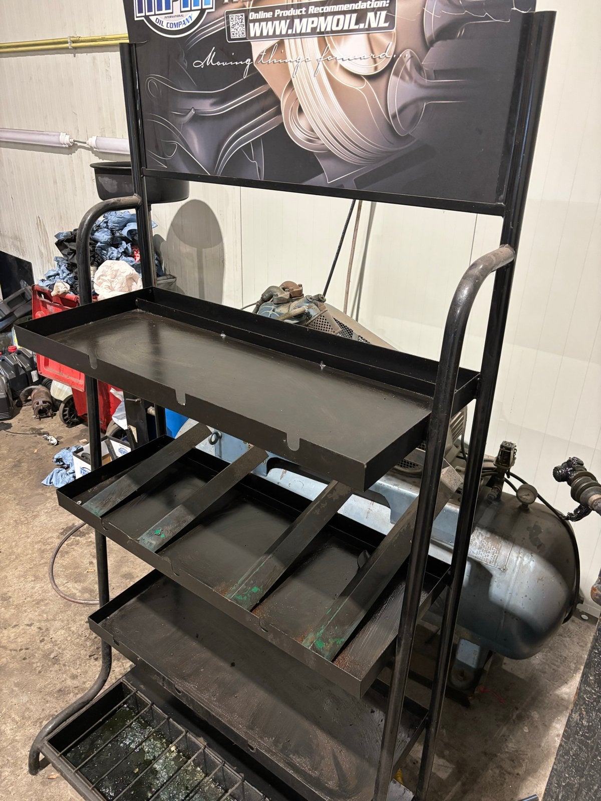 MPM Motor Oils Display Rek - Werkplaats Olie Opslag, Ophalen