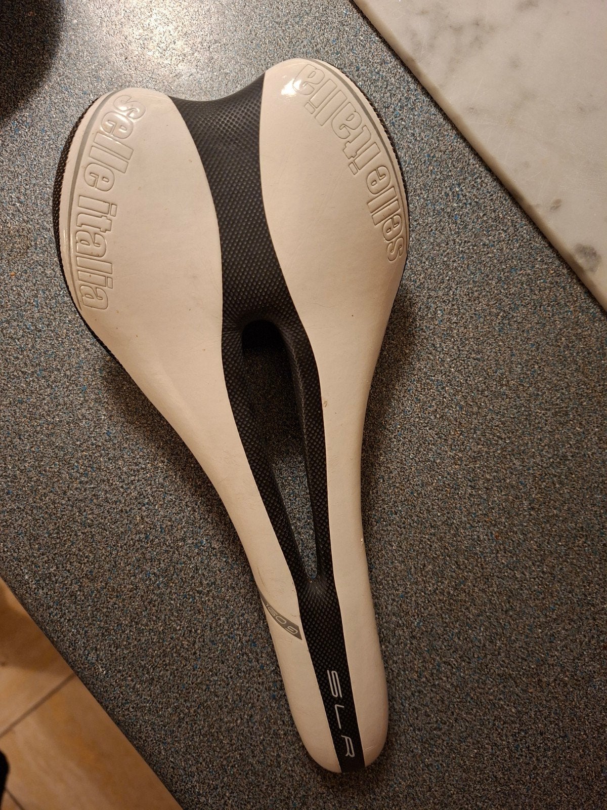 Selle Italia SLR XC Flow Fietszadel Wit Carbon, Mountainbike, Ophalen of Verzenden, Zo goed als nieuw, Selle Italia