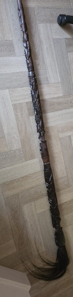 (afrikaanse ?) (totempaal?) 3 delen ca 180 cm, Antiek en Kunst, Kunst | Niet-Westerse kunst, Hout, Bruin, Afrika, Versierd