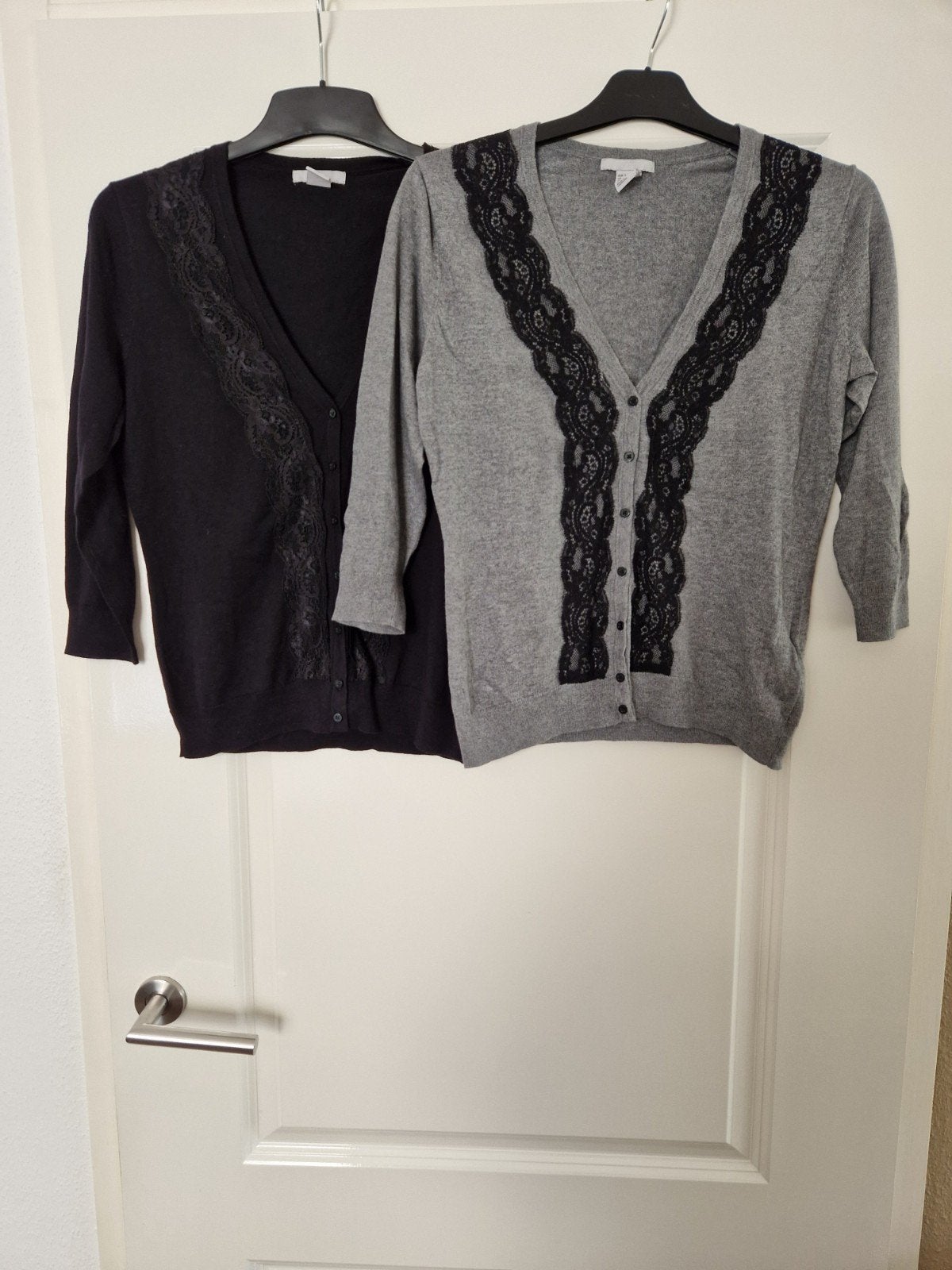 Zwart en grijs vest met kant maat S H&M, H&M, Zwart, Nieuw, Ophalen of Verzenden