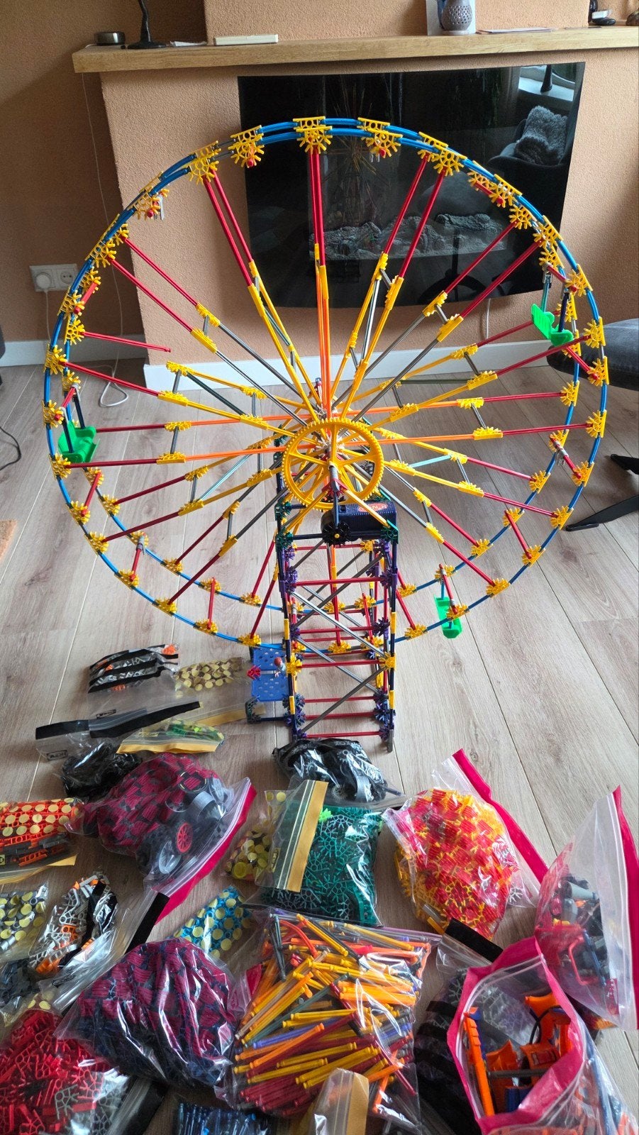 Grote K'nex verzameling met reuzenrad en veel onderdelen, Kinderen en Baby's, Ophalen, Gebruikt, K'nex