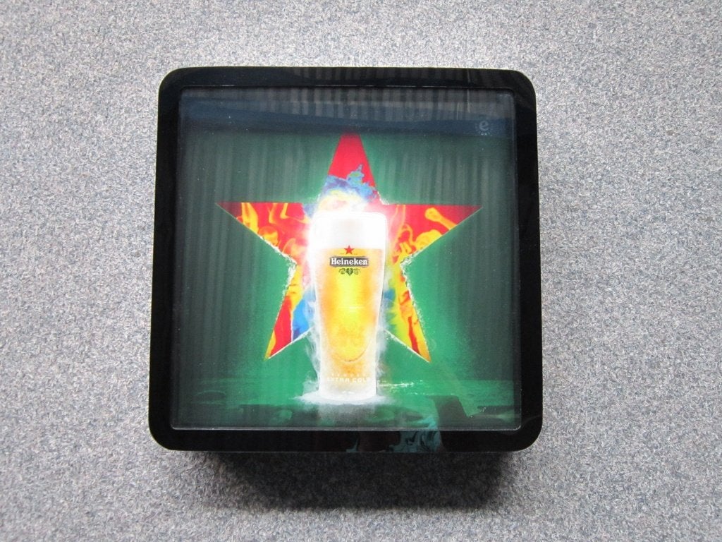 HEINEKEN 3D LED LICHTRECLAME, Verzamelen, Ophalen, Zo goed als nieuw, Overige typen, Heineken