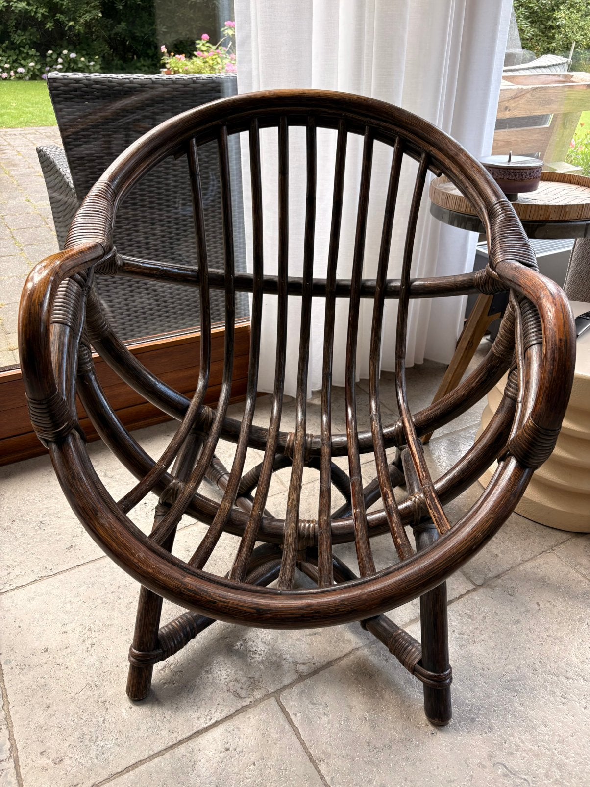 Vintage stoel, Ophalen, Zo goed als nieuw, Hout, 50 tot 75 cm