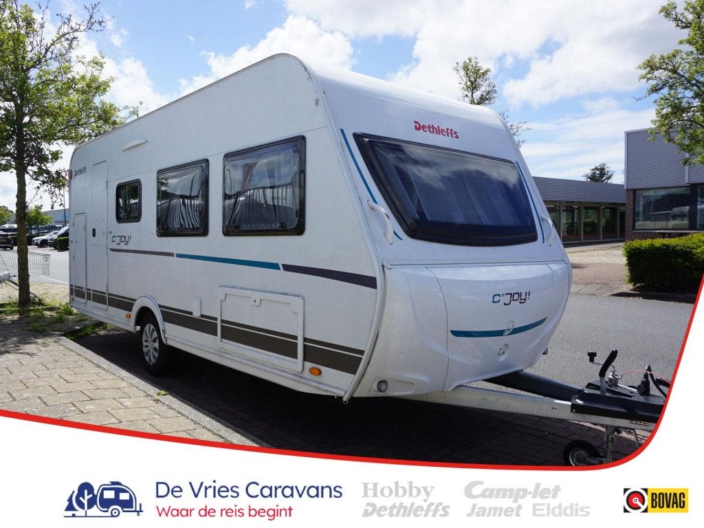 Dethleffs C'Joy 480 QLK Stapelbed en Voortent, Caravans en Kamperen, Caravans, Standaardzit, Dwarsbed, Bedrijf, Dethleffs