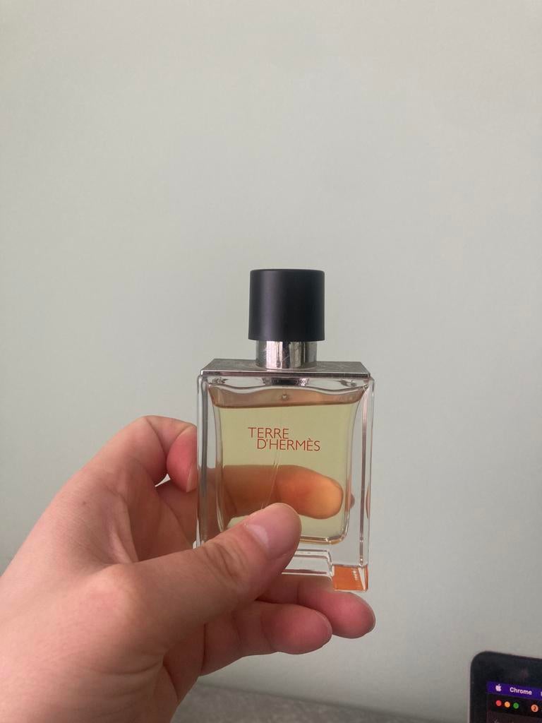 terre d hermes parfum 50ml origineel heren eau de toilette, Ophalen of Verzenden, Zo goed als nieuw