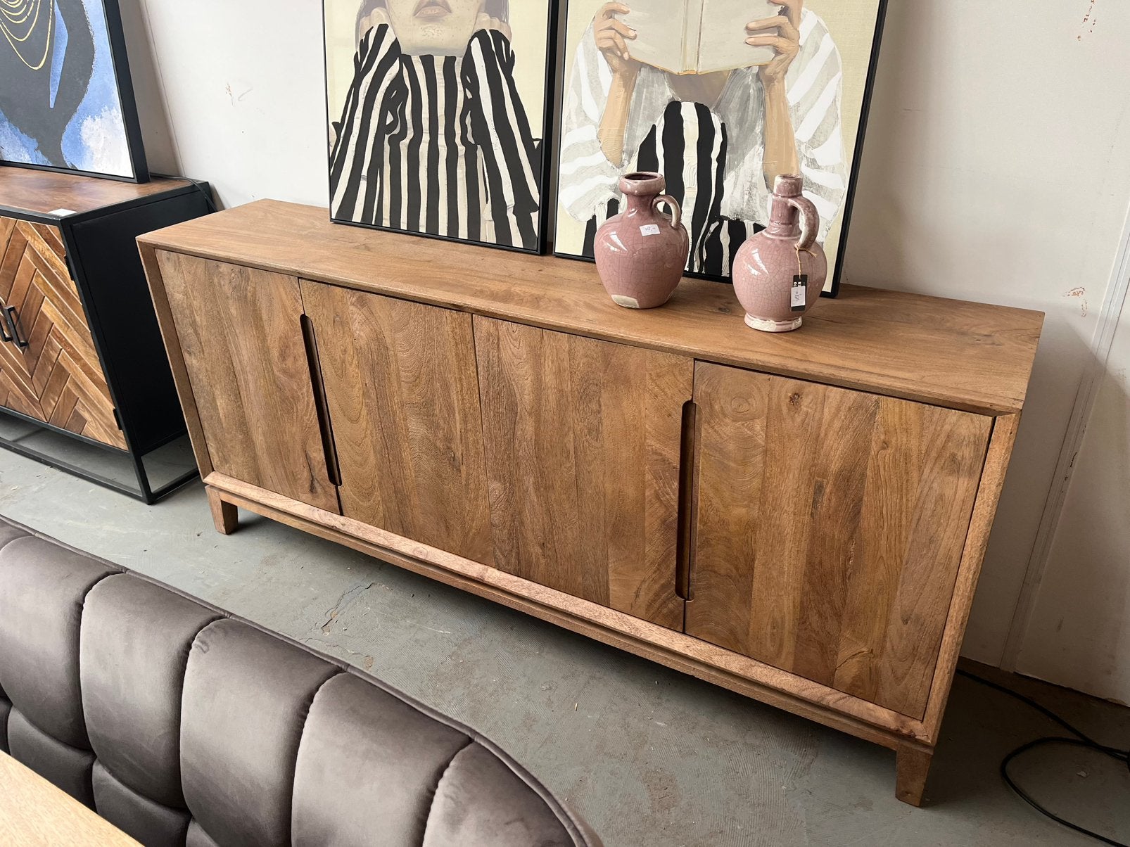 Magazijn leegverkoop dressoir Cortez mangohout Japandi sale