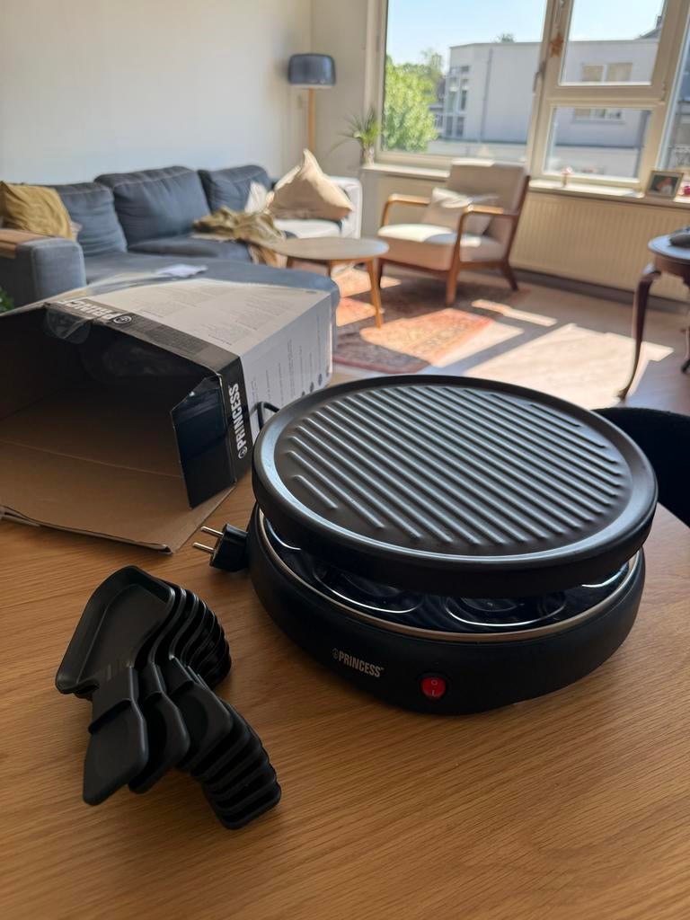 Princess Raclette 8 Gourmetstel - 8 personen, 3-in-1, Verzenden, Zo goed als nieuw, 8 personen of meer
