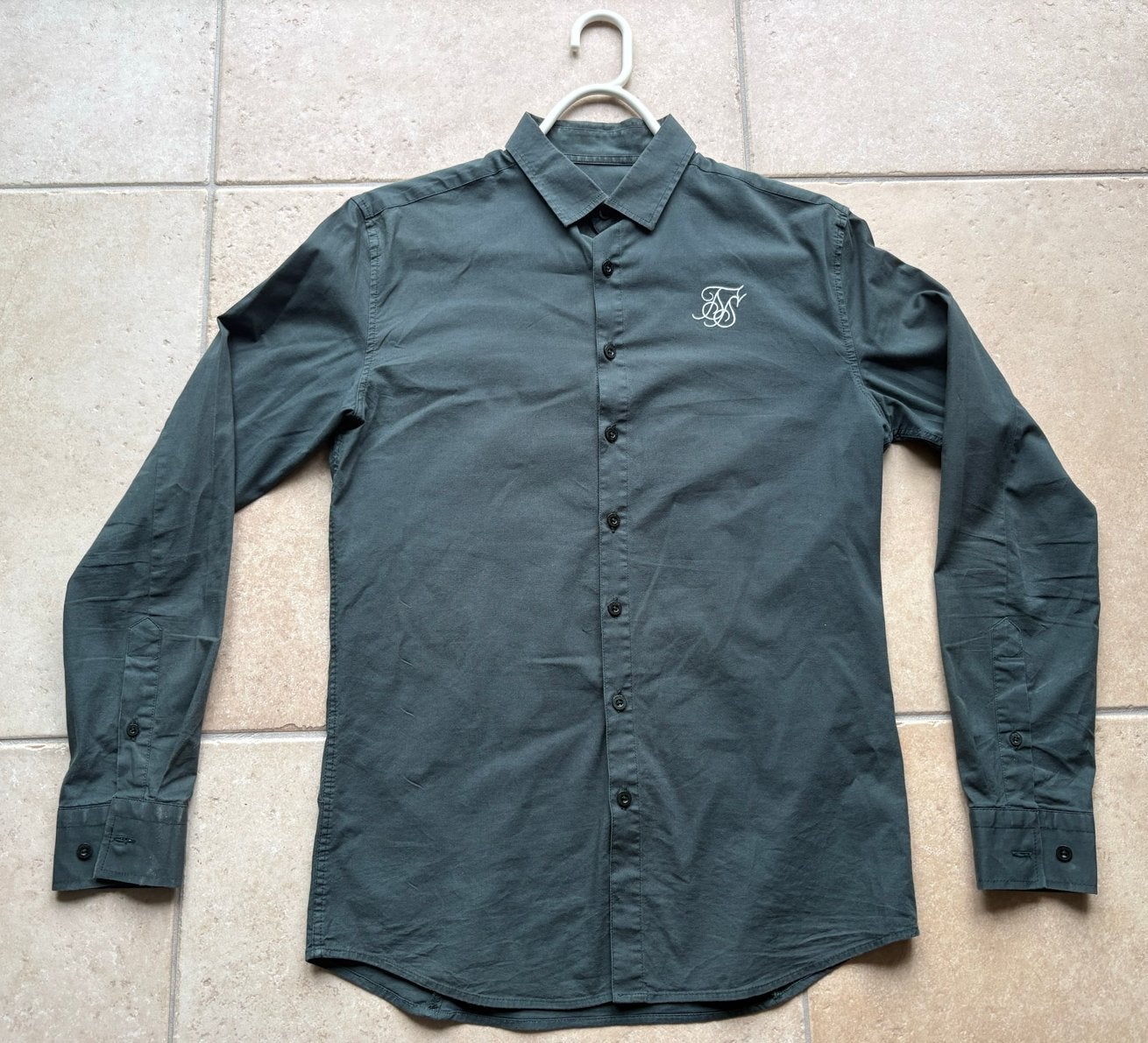 SikSilk overhemd maat S, Ophalen of Verzenden, Gedragen, Groen, Halswijdte 38 (S) of kleiner