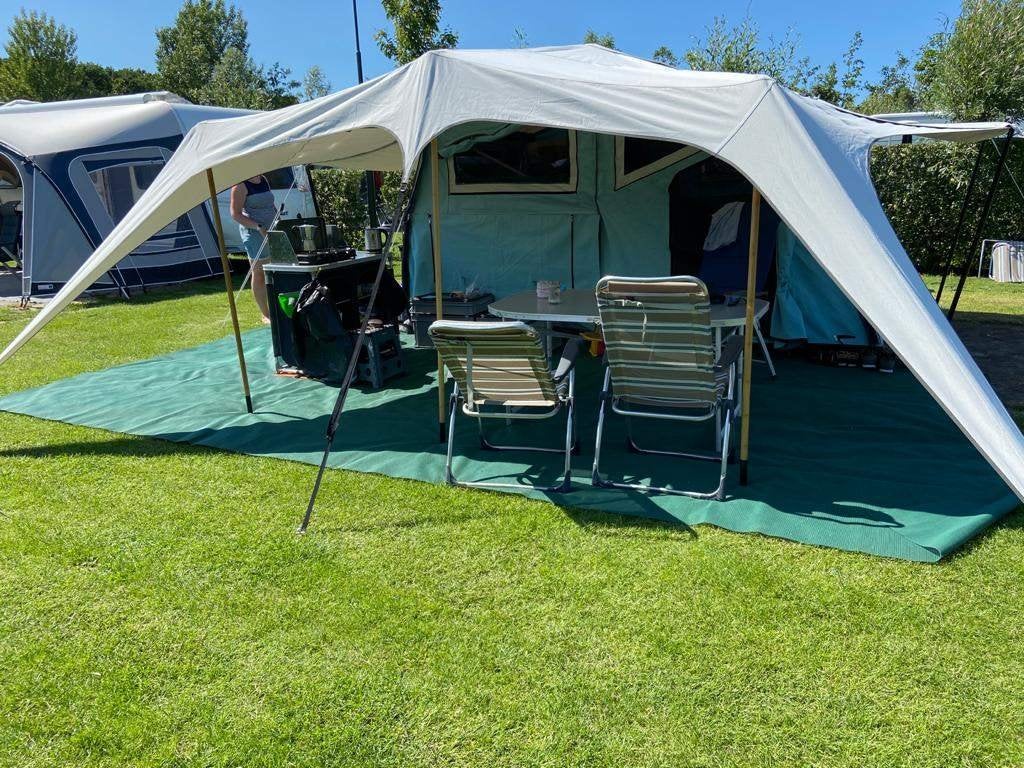 Campooz Fat Freddy Trekking + Ugly Betty (2-4 pers), Caravans en Kamperen, Vouwwagens, Campooz, tot en met 4, Blauw, Ophalen