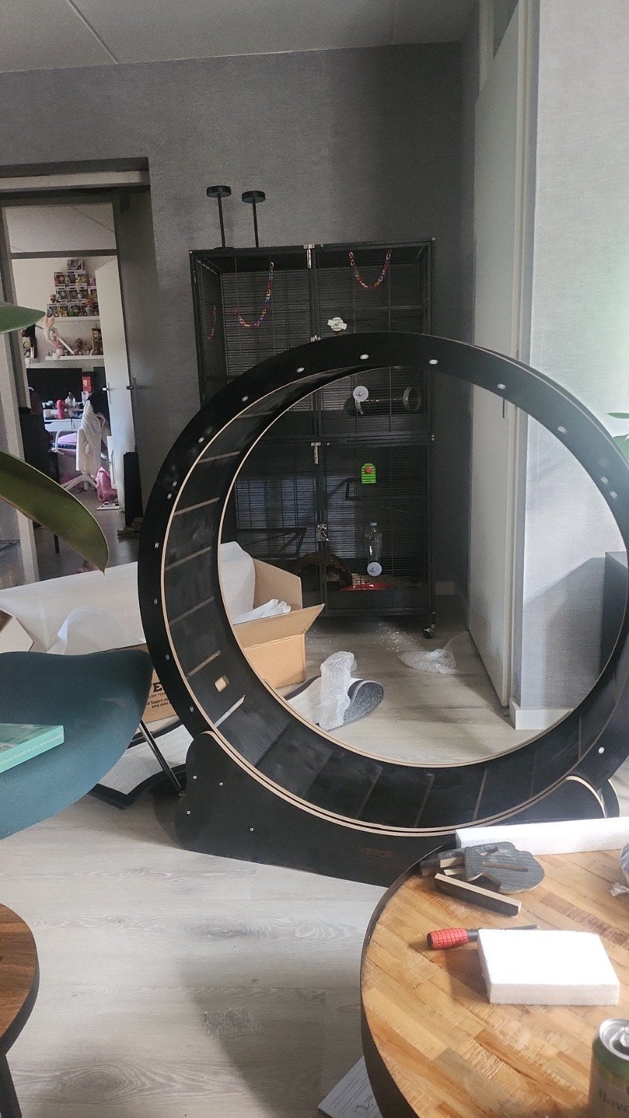 Kattenwiel renwiel cat exercise wheel XL, Ophalen of Verzenden, Zo goed als nieuw
