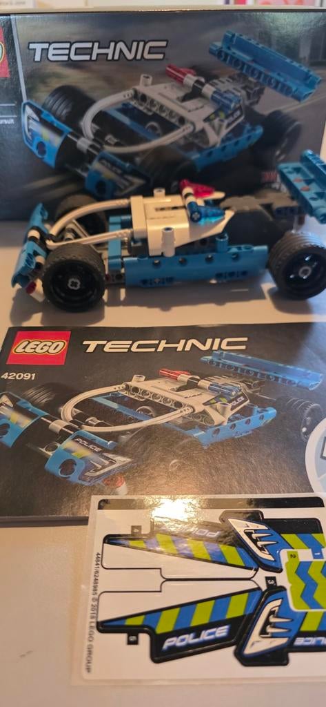 LEGO Technic 42091 Politie Achtervolgingsauto, Kinderen en Baby's, Speelgoed | Duplo en Lego, Lego, Compleet, Ophalen of Verzenden