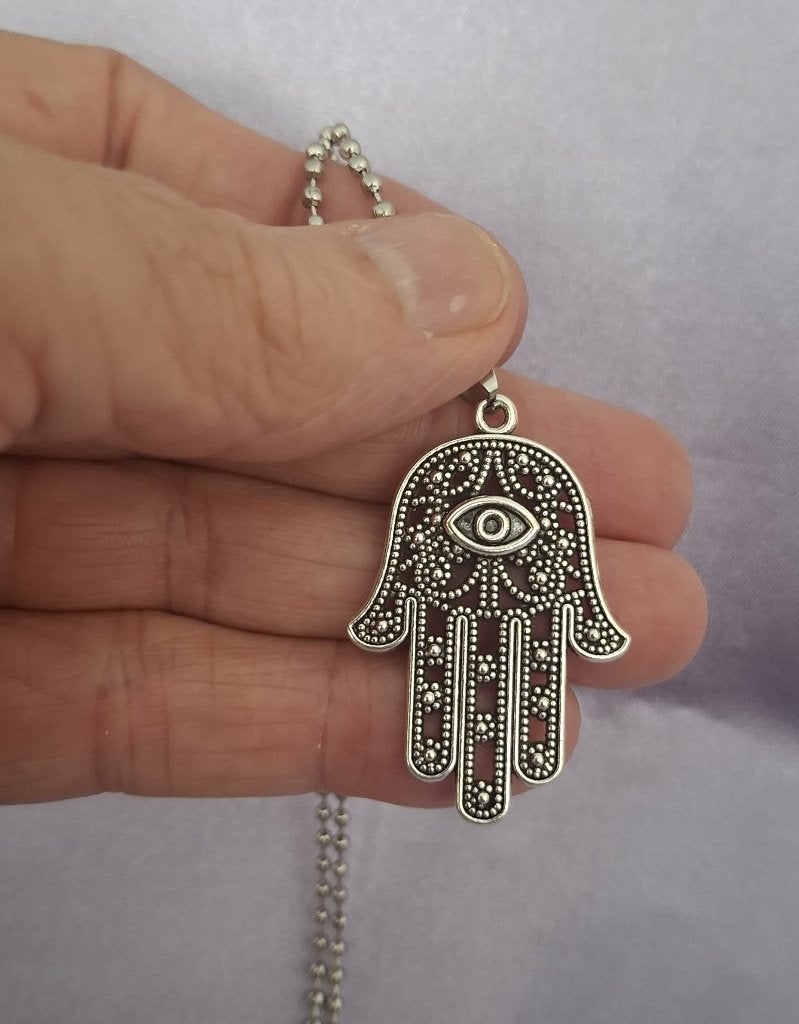 Hamsa of Hand van Fatima halskettinkje, Verzenden, Nieuw, Zilver, Overige materialen