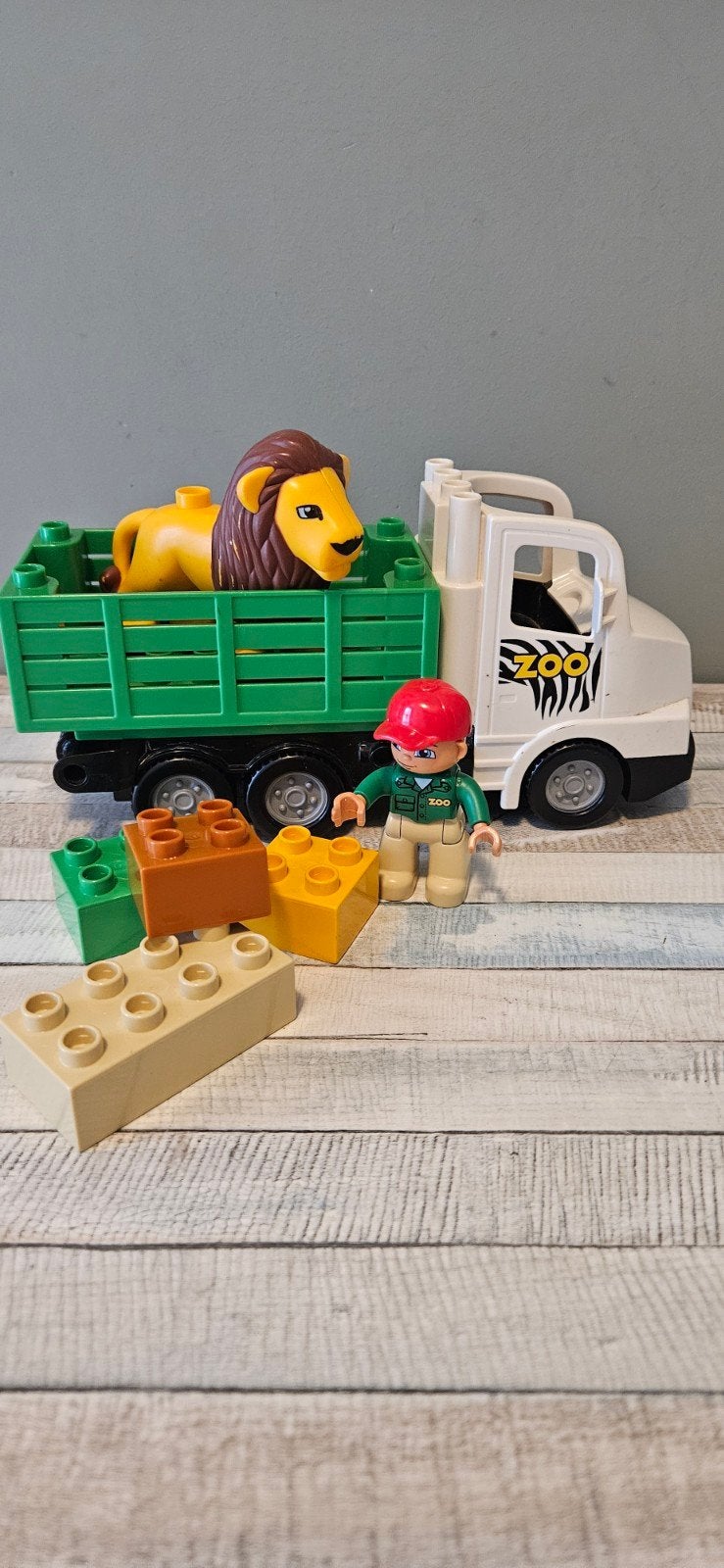 duolo zoo truck wagen dierentuin, Ophalen, Zo goed als nieuw, Duplo