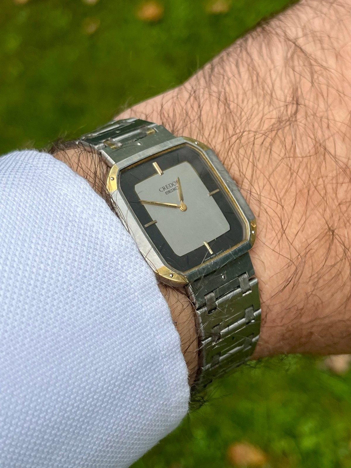 Zeldzame Vintage Credor 9300-5040 (1981) | Ultra-dun, Gebruikt, Staal, Polshorloge, Ophalen of Verzenden