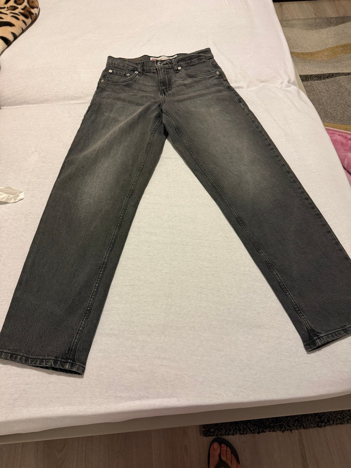 Levi's Loose Taper Jeans - Grijs - Maat 14A )164, Ophalen of Verzenden, Zo goed als nieuw, Grijs, Overige jeansmaten