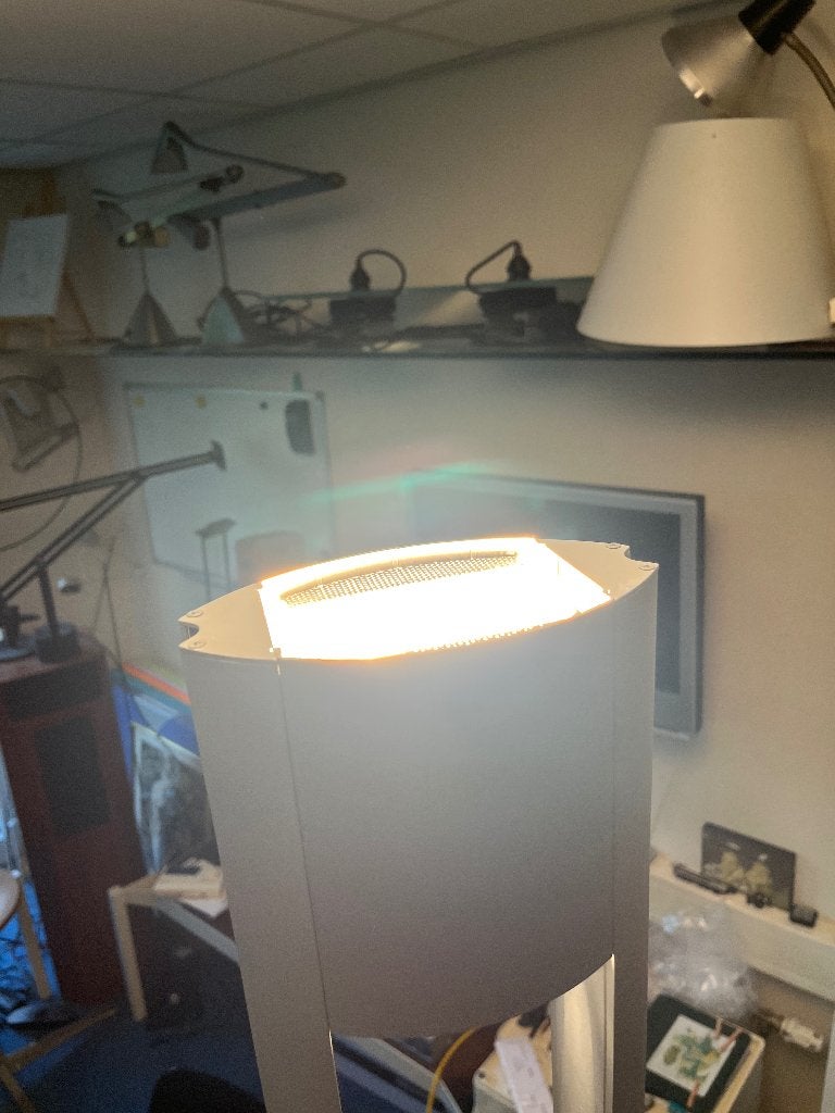 Belux B-Lux vloerlamp uplighter en leeslamp, Ophalen, Memphis Industrieel Vintage Retro Italiaans Spaans Belgisch, Zo goed als nieuw