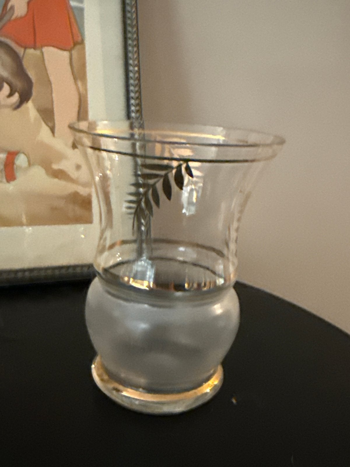 Vintage vaasje met gouden details, Antiek en Kunst, Ophalen of Verzenden