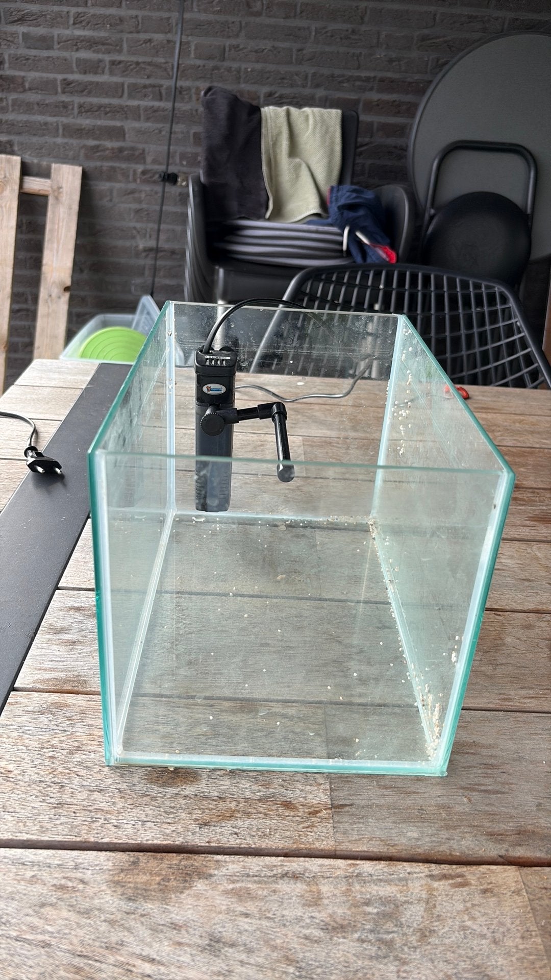 Aquarium inclusief pompje, Dieren en Toebehoren, Vissen | Aquaria en Toebehoren, Ophalen, Pomp, Zo goed als nieuw, Leeg aquarium