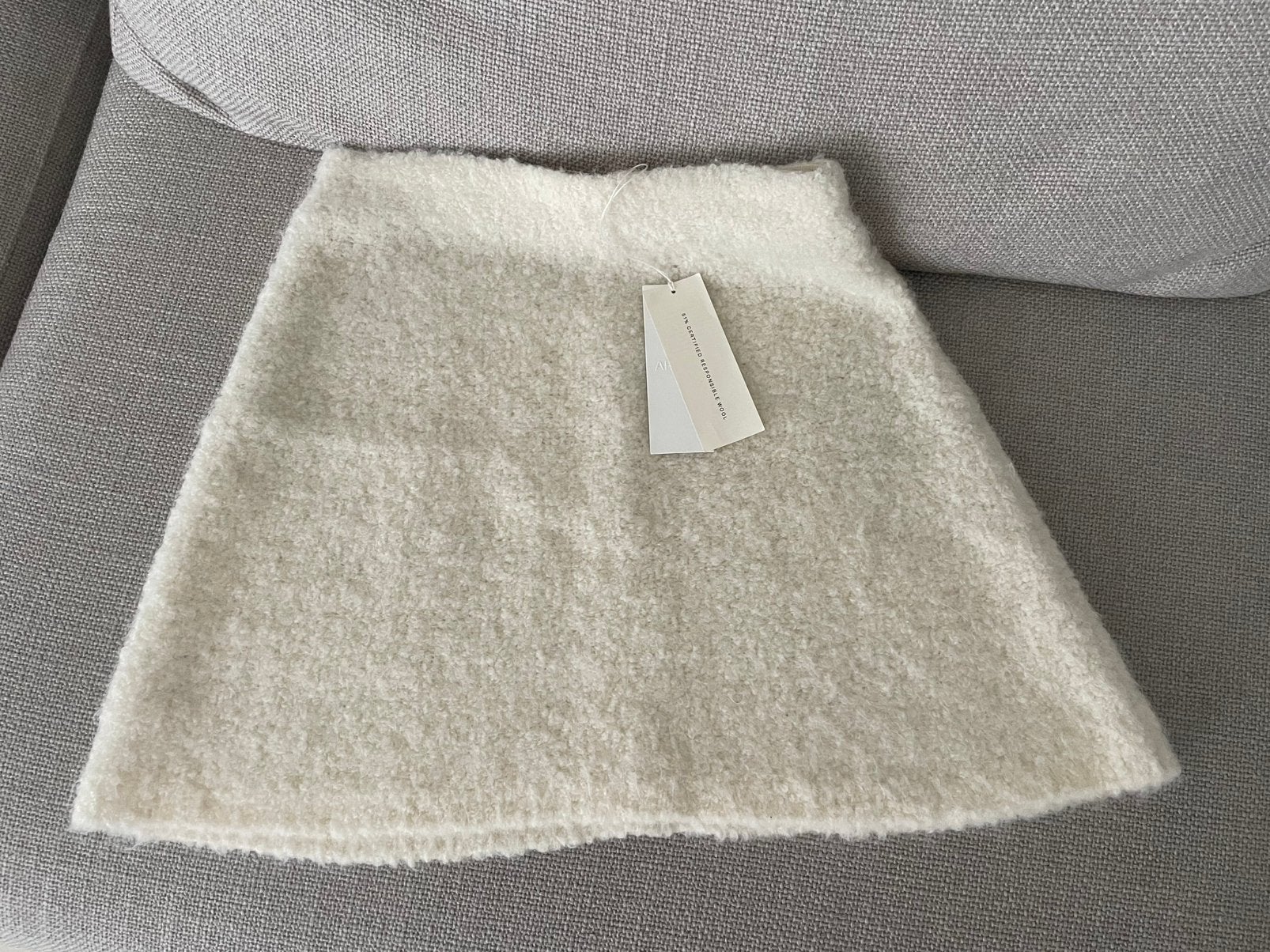 Arket Reverse-Knit Alpaca wool Mini Skirt, Kleding | Dames, Beige, Nieuw, Ophalen of Verzenden, Maat 36 (S)