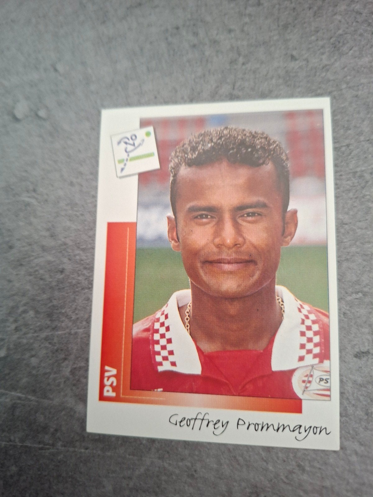 Panini sticker Voetbal 96. Geoffrey Prommayon PSV Eindhoven., Ophalen of Verzenden, Zo goed als nieuw, Sticker