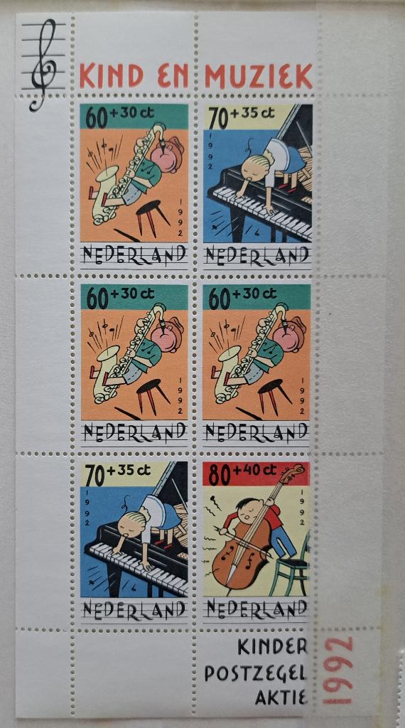 Blok KINDERPOSTZEGELS 1992, Ophalen of Verzenden, Postfris