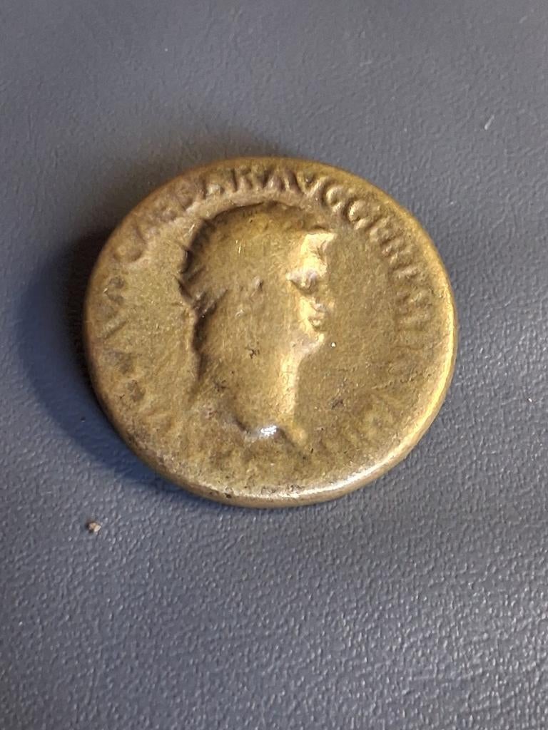 Dupondius van Nero - Romeinse munt, Ophalen of Verzenden, Overige landen, Losse munt