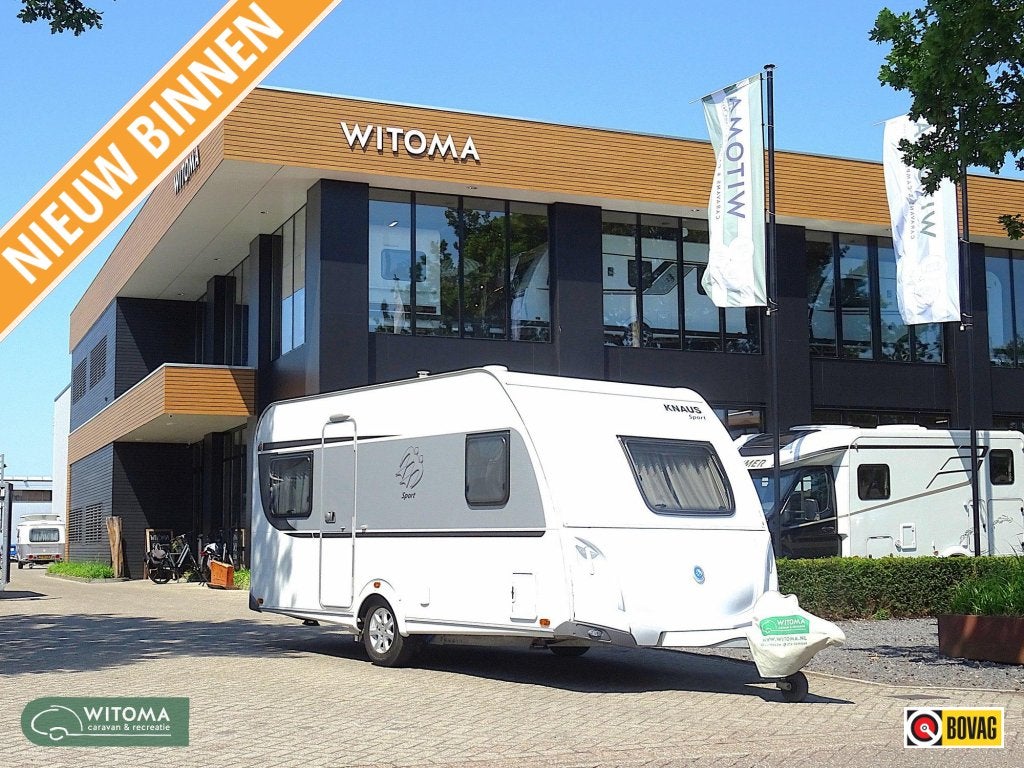 Knaus Sport 450 FU SALE mooi compleet, Caravans en Kamperen, Caravans, Rondzit, Bedrijf, Overige typen, 4 tot 5 meter